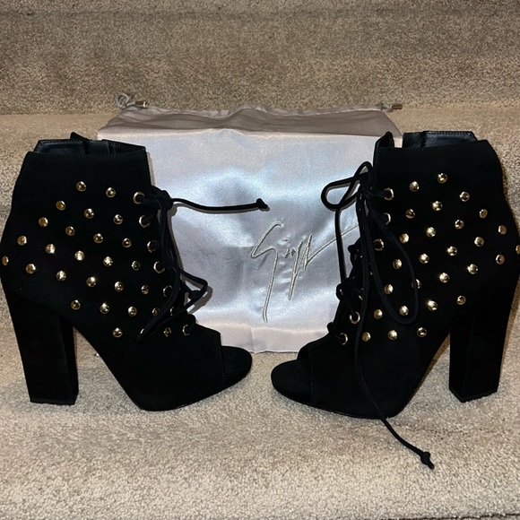 Black & Gold Suede Giuseppe Zanotti Vicini -PCS Unique - Picture 4 of 8